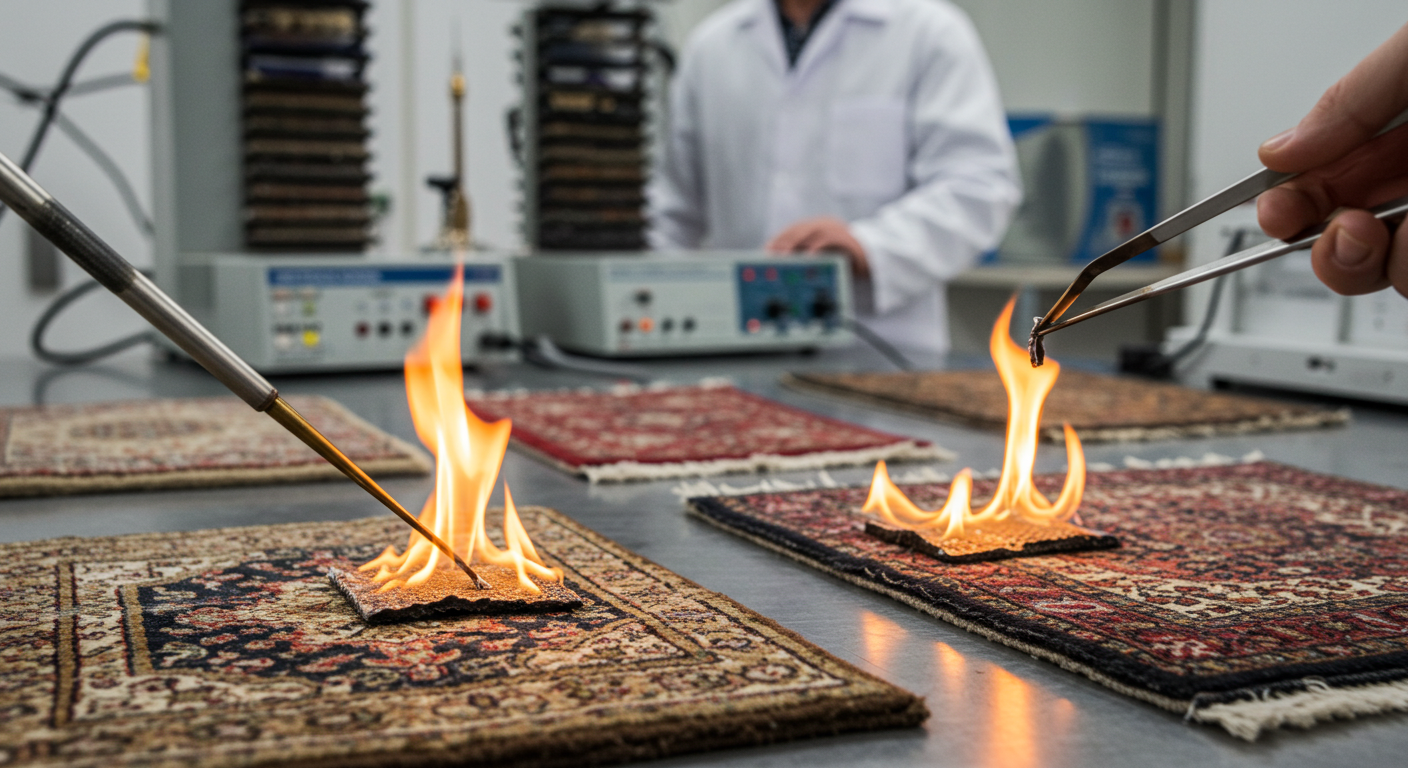Küçük Boyutlardaki Halı ve Kilimlerin Yüzey Tutuşması Testi