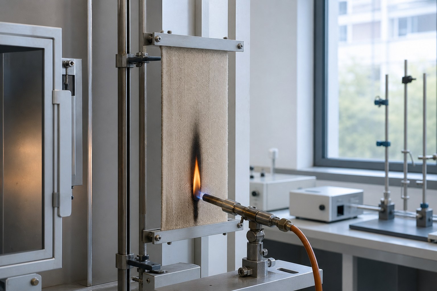 Alev Direnci ve Alev Yayılım Testi NF P92-504 | CE Akredite Laboratuvar
