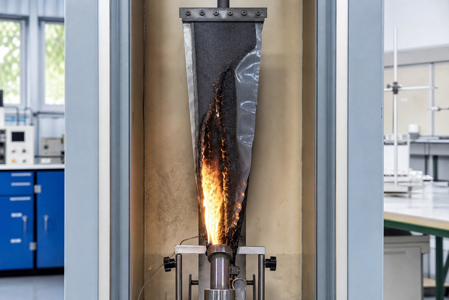 Tekstil ve Filmler Alev İlerlemesi Testi NFPA 701 | CE Akredite Laboratuvar